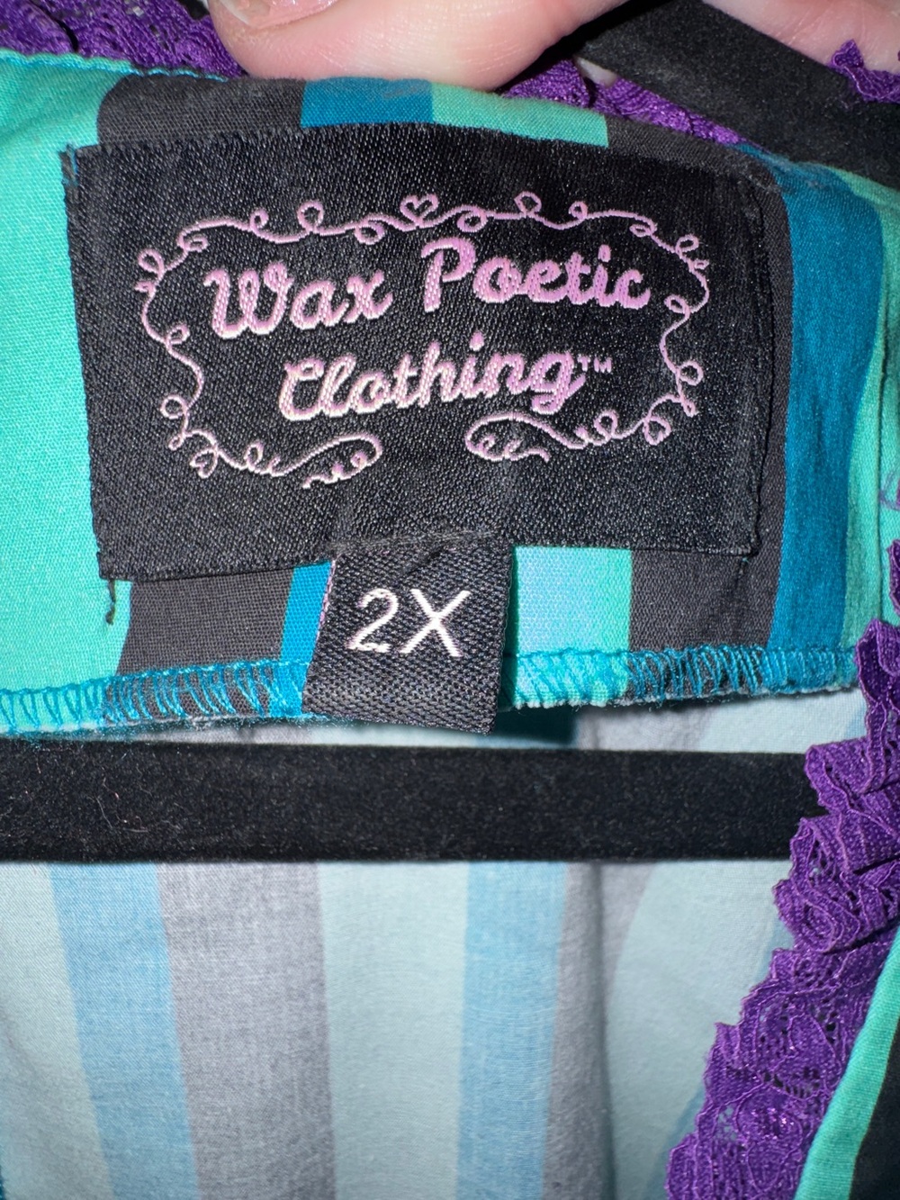 RARE NWOT Sz 2X Wax Poetic Clothing Striped Dress - Picture 3 of 4